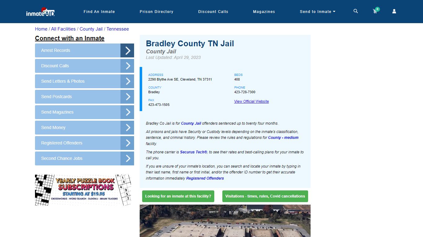 Bradley County TN Jail - Inmate Locator - Cleveland, TN